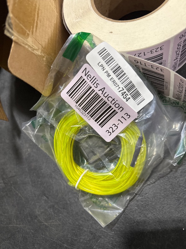 Photo 1 of MaxLax EL Wire Lemon Green, 32.8ft/10m Portable Battery Pack Neon Light Strip 360° Cuttable Glowing Rope Lights for Parties, Halloween, DIY Decoration