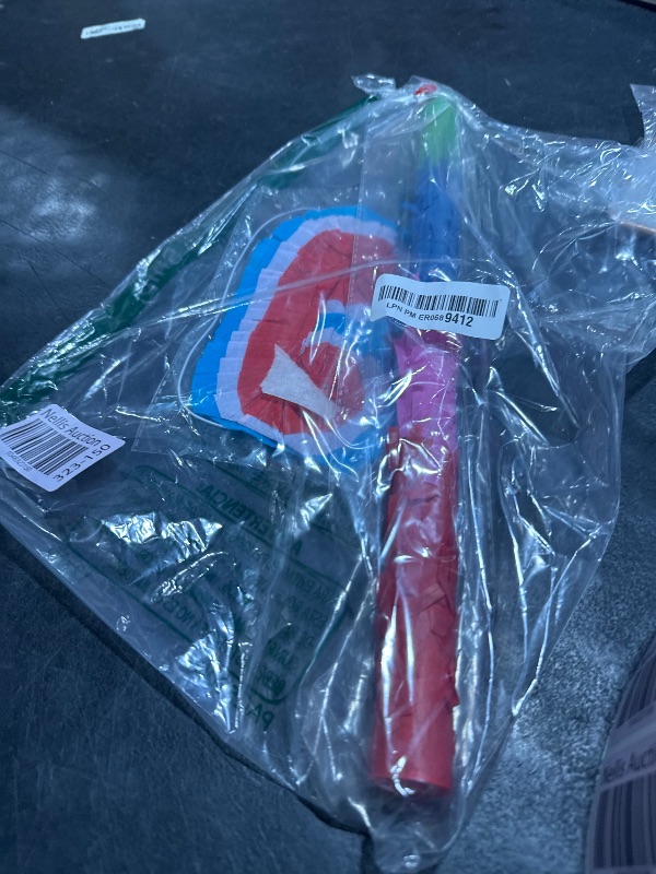 Photo 1 of Small Pinata Stick and Blindfold for Kids Birthday, Cinco de Mayo Party Decorations (2-Piece Mini Pinata Set)