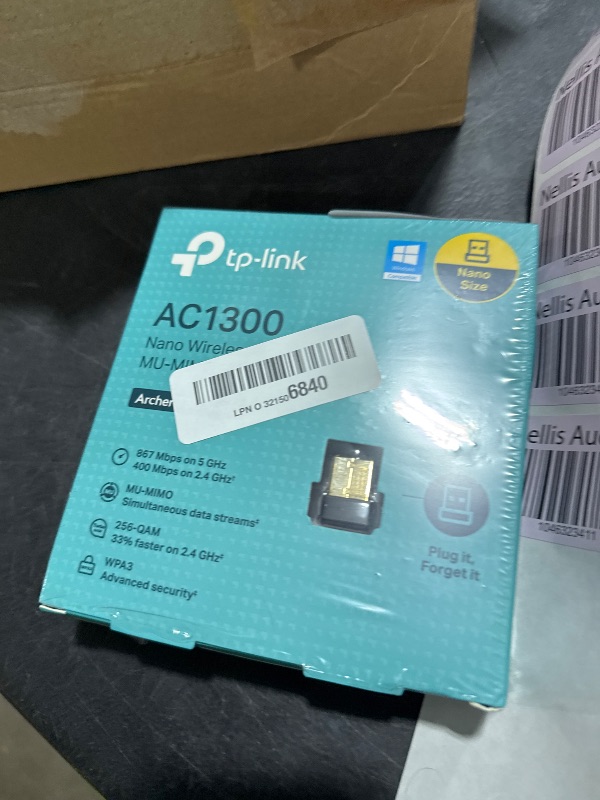 Photo 1 of TP-Link Nano USB WiFi Adapter for PC(Archer T3U Nano)-AC1300 2.4G/5G Dual-Band Wireless Network Transceiver Adapter for Desktop PC, Travel Size, Supports Windows 11,10, 8.1, 8, 7 / up to Mac OS 10.15