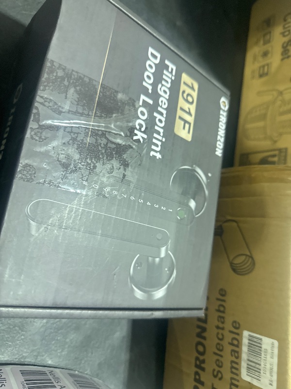 Photo 1 of IRONZON Fingerprint Door Lock Biometric Door Lock with Keypad with Handle for Home Hotel Office Apartment Bedroom