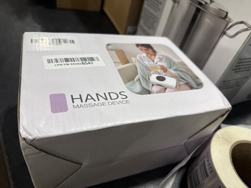 Photo 1 of Hand Massager with Options for Hot Therapy Hand and Wrist Massager for Arthritis and Carpal Tunnel Relief, Hand Massager with Heat and Compression, White