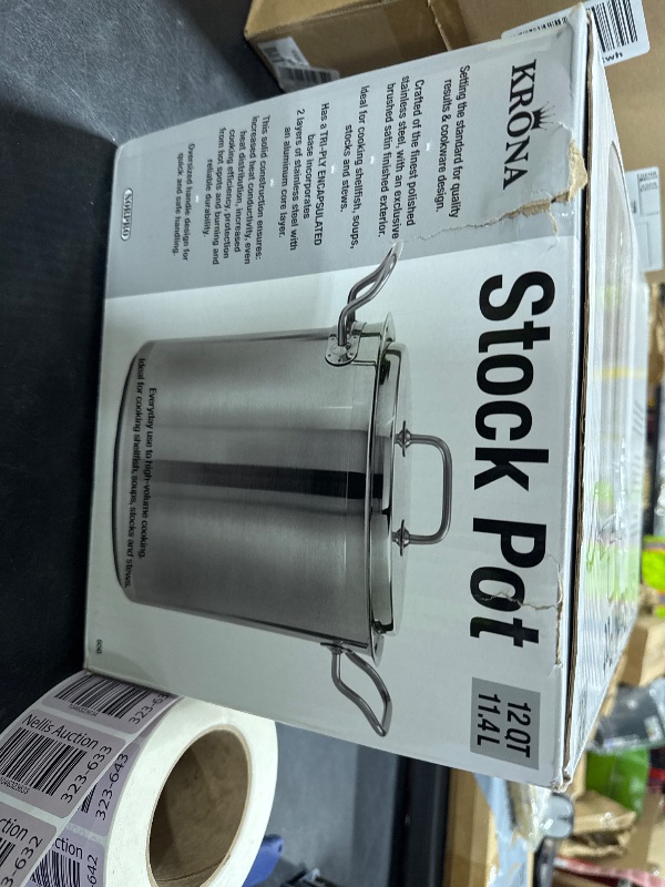 Photo 1 of Norpro KRONA 12 Quart Stainless Steel Stock Pot with Lid