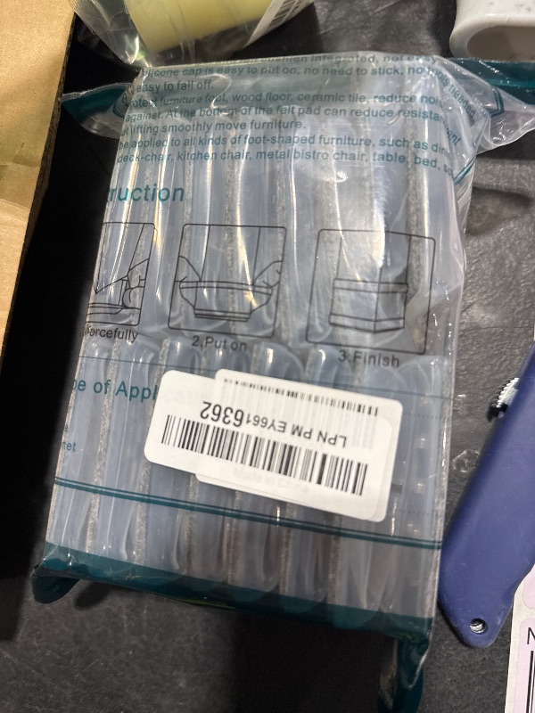Photo 1 of Square Chair Leg Protectors for Hardwood Floors,16 Pcs Silicone Felt Furniture Legs Caps to Prevent Floor from Scratches and Reduce Noise, Easy to Move, (Fit: 2.25" -2.75" Clear).