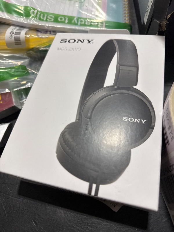 Photo 1 of Sony ZX Series Wired On-Ear Headphones, Black MDR-ZX110