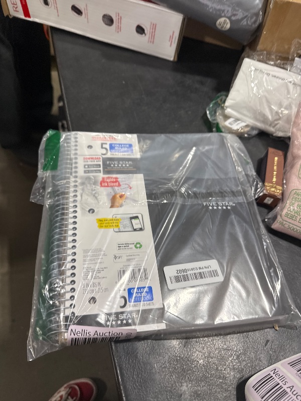 Photo 1 of Five Star Spiral Notebook + Study App, 5 Subject, College Ruled Paper, 8-1/2" x 11", 200 Sheets, Fights Ink Bleed, Water Resistant Cover, Black (72081)