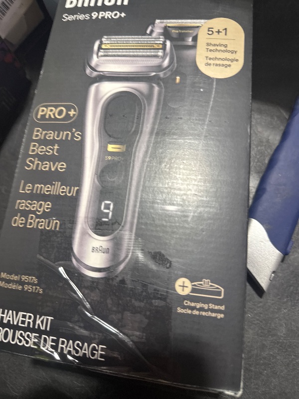 Photo 1 of Braun Series 9 9517s PRO+ Electric Razor for Men, 5 Pro Shave Elements & Precision Long Hair ProTrimmer, Charging Stand, Braun’s Best for Smooth Skin, Wet & Dry Electric Razor with 60min Runtime