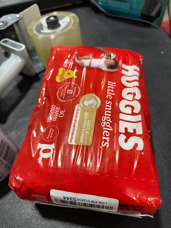 Photo 1 of Huggies Newborn Diapers, Little Snugglers Baby Diapers, Size Preemie (up to 6 lbs), 30 Count