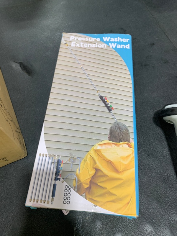 Photo 1 of Xiny Tool Pressure Washer Extension Wand, 10 Pack Power Washer Lance with 5 Atomization Nozzle Tips,1 Gutter Cleaner Attachment Curved Rod, 1/4" Quick Connect, 4000 PSI