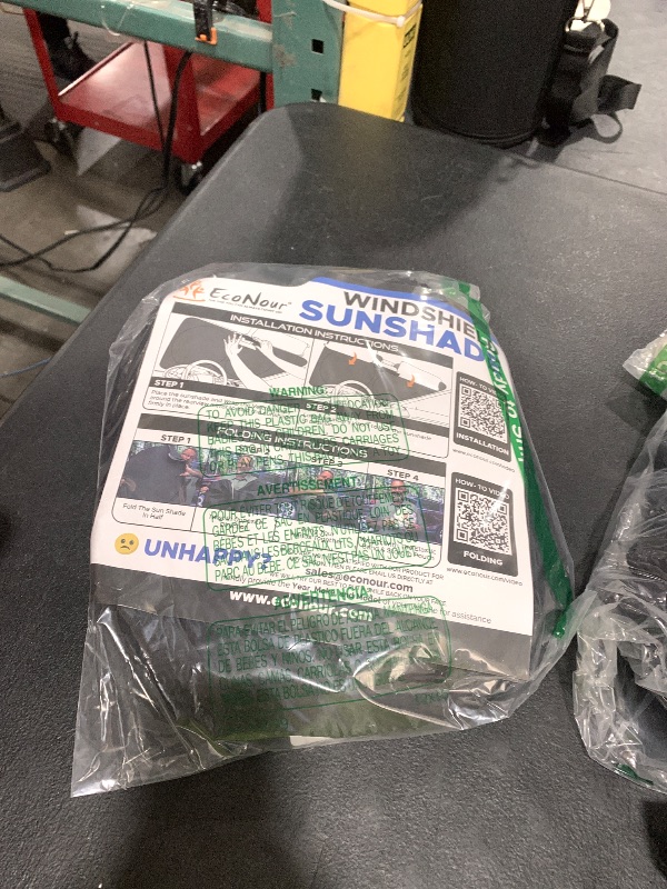 Photo 1 of EcoNour Truck Windshield Sun Shade with Storage Pouch | Reflective 240T Material Sun Shield for UV & Heat Protection | Foldable Windshield Cover | Must-Have Truck Accessories | X-Large (69"x35")