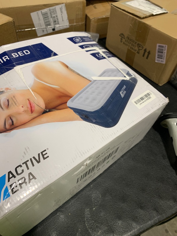 Photo 1 of Active Era Tall 20" Twin Air Mattress with Built in Pump & Raised Pillow, Elevated Inflatable Mattress, Heavy Duty Puncture Resistant Bed, Blow Up Waterproof Airbed