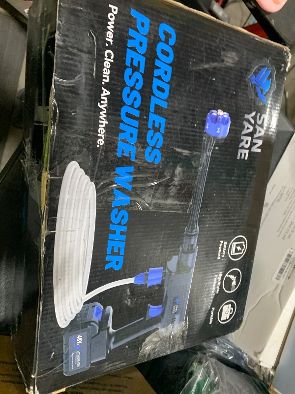 Photo 1 of Cordless Pressure Washer,1200PSI Portable Pressure Washer with 2 Rechargeable 20000mAH Battery Power Washer,6 Modes Ajustable Light Duty Tools 6-in-1 Nozzle for Car/Fence/Garden/Floor/Yards