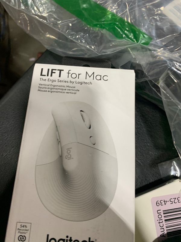 Photo 1 of Logitech Lift for Mac Wireless Vertical Ergonomic Mouse, Bluetooth, Quiet Clicks, Silent Smartwheel, 4 Customizable Buttons, for macOS/iPadOS/MacBook Pro/Macbook Air/iMac/iPad - Off White