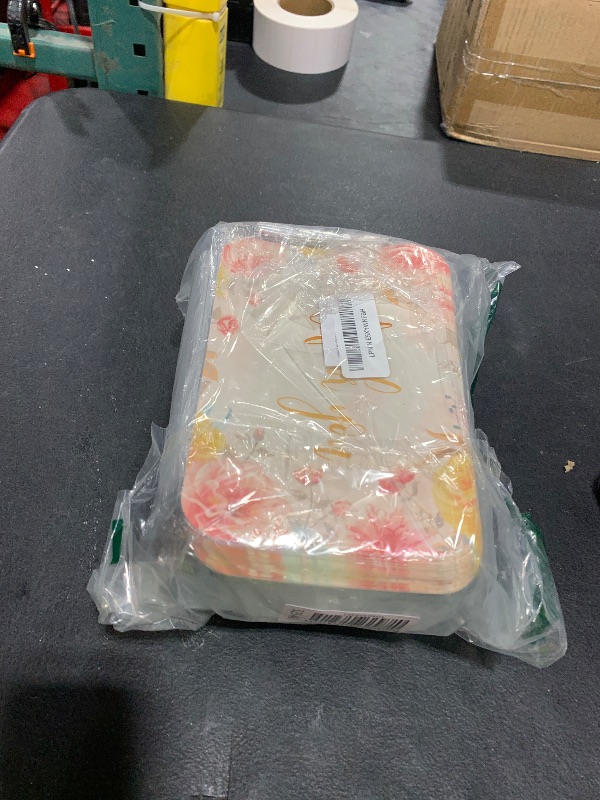 Photo 1 of 50 Pack Aluminum Pans with Lids Foil Pans with Covers Printed Thank You Floral Disposable Cookie Tins Trays Containers for Baking Cooking Heating Storing Food Prepping Leftovers, 8.3 x 5.5 x 1.8 Inch