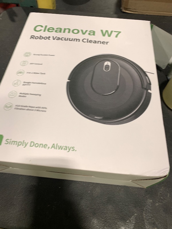 Photo 1 of PSUK W7 Robot Vacuum and Mop Combo, 2 in 1 Mopping Robotic Vacuum Cleaner with Watertank and Dustbin, Self-Charging, Slim, Max 120mins Runtime for Hard Floor, Carpet Cleaning