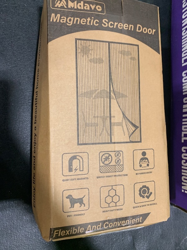 Photo 1 of Mesh Screen with Magnetic Closure-Keeps Bugs Out Let Breeze in, Heavy Duty - Pet and Kid Friendly, Works with Front, Sliding Doors (38 x 82 Inch)