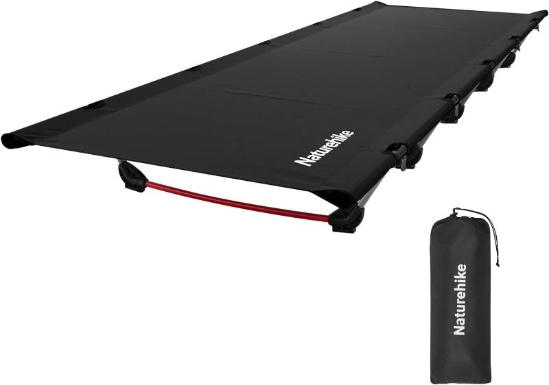 Photo 1 of Naturehike GreenWild Camping Cot, Ultralight Folding Backpacking Cot, Supports 330lbs, Portable Camping Bed for Adults for Camping Hiking Travel Home, Black