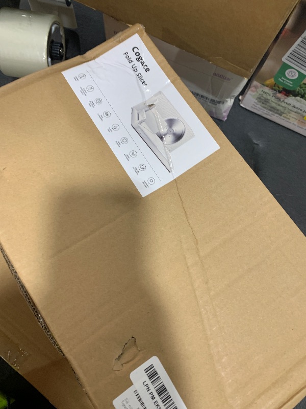 Photo 1 of Foldable Meat Slicer, Electric Food Slicer with RSG 6.7" Stainless Steel Blade, Child Lock Protection, 0-20mm Adjustable Thickness, Food Slicer Machine for Meat Bread Cheese Fruits and Vegetables