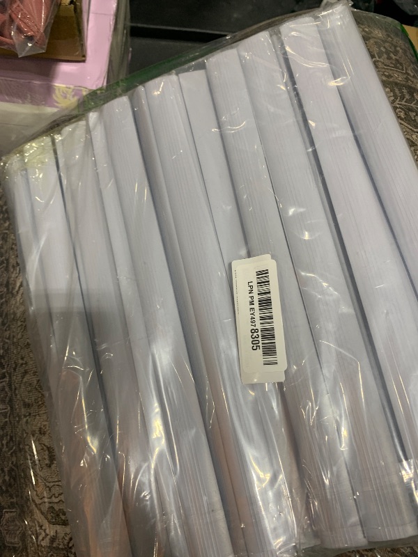 Photo 1 of PATIKIL 20Pcs Binding Bars, 25mm Binding Bars Slide Grip 220 Sheets Capacity A4 Size Report Binder Presentation Binder for Report Cover Resume, White
