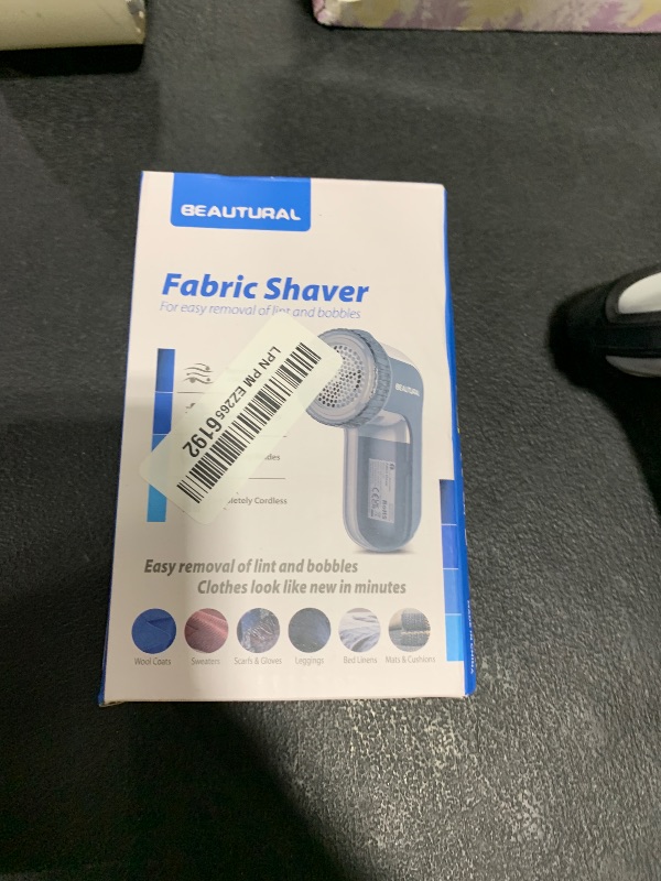 Photo 1 of BEAUTURAL Fabric Shaver and Lint Remover, Sweater Defuzzer with 2-Speeds, 2 Replaceable Stainless Steel Blades, Battery Operated, Remove Clothes Fuzz, Lint Balls, Pills, Bobbles Gray