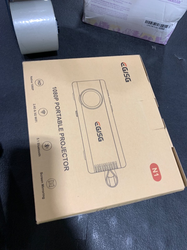 Photo 1 of Projector with WiFi and Bluetooth, 1080P Full HD Portable Projector, 4K Supported Outdoor Projector, Lag-free 5G WIFI 6, Compatible with iPhone, Android, PC, TV Stick, PS5, Xbox