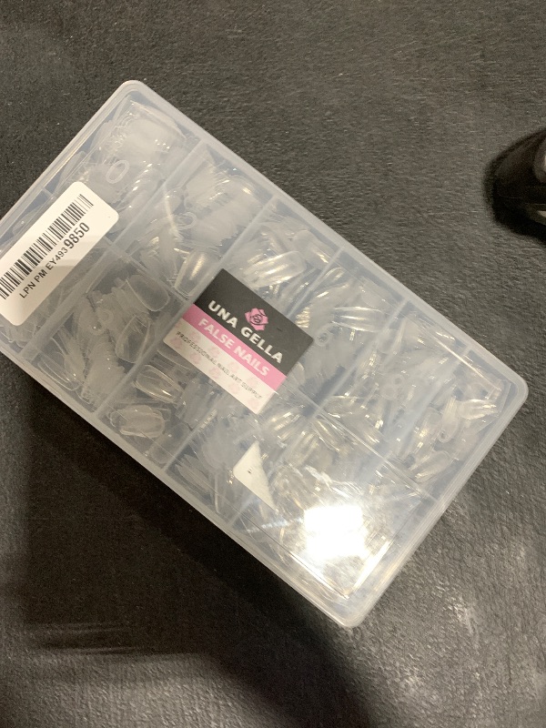 Photo 1 of UNA GELLA Short Coffin Nails Tips, 504pcs No c Curve short Coffin Gel Press On Nails Pre Etched For Women Acrylic Nail Extension Full Cover Home Salon 12 Sizes