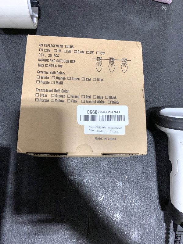Photo 1 of C9 LED Orange Replacement Bulbs, 25 Pack Ceramic Orange Halloween Garden Lights for Indoor and Outdoor String Lights, Great for Decoration Holiday Parties, C9/E17 Medium Base Bulb, 0.6W Night Light