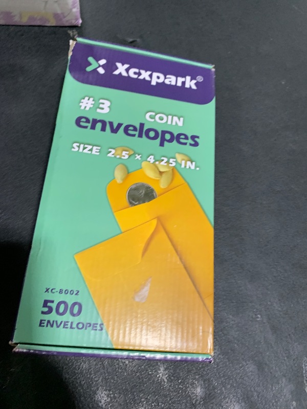 Photo 1 of Xxcxpark 500 PCS #3 Coin Envelopes, 2-1/2” x 4-1/4” inches Brown Kraft Envelopes Classic Small Parts Envelopes with Self Adhesive Gummed Flap for Coins, Cash, Credit Cards, Seeds