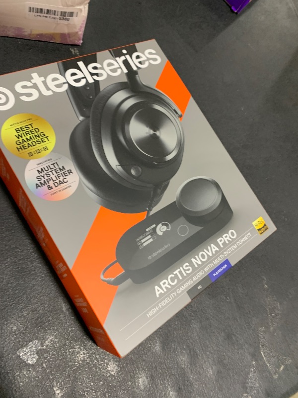 Photo 1 of SteelSeries Arctis Nova Pro Multi-System Gaming Headset - Premium Hi-Fi Drivers, Hi-Res Audio - 360° Spatial Audio - GameDAC Gen 2 - ESS Sabre Quad-DAC - Stealth Retractable Mic - PC, PS5, PS4, Switch