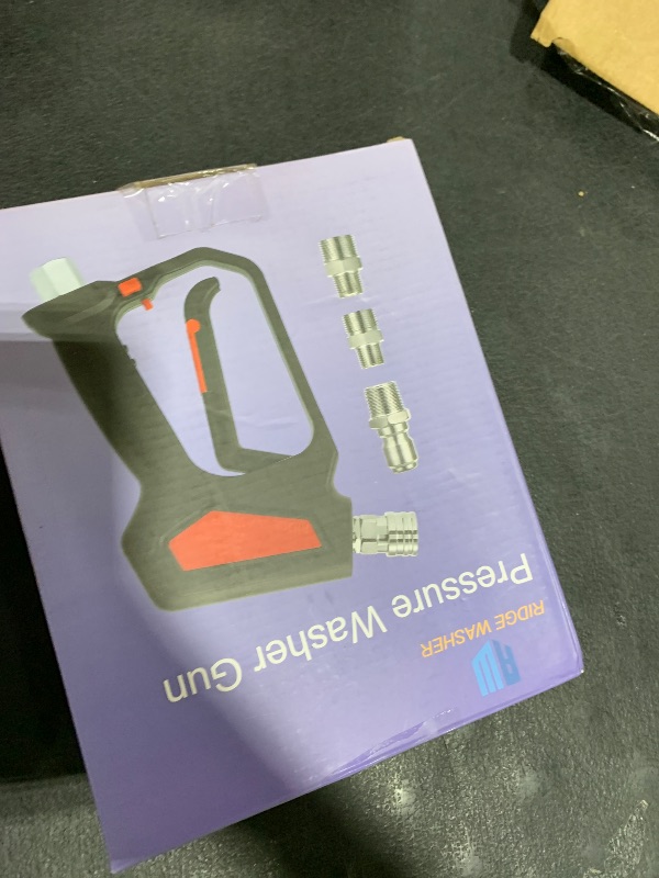 Photo 1 of RIDGE WASHER Pressure Washer Gun 5000 PSI, 12 GPM, High Pressure Spray Gun with 1/4" Quick Connector, 3/8'' Quick Connect, M22-14 mm and M22-15 mm Fitting