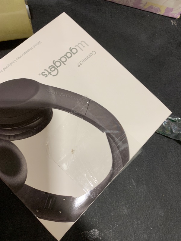 Photo 1 of LilGadgets Connect+ Wired Kids Headphones for School w/Mic, Volume Limiting & Noise Reduction On-Ear Headset w/Cord, SharePort Technology, SoftTouch Padding, Black Headphones for Kids with Cord