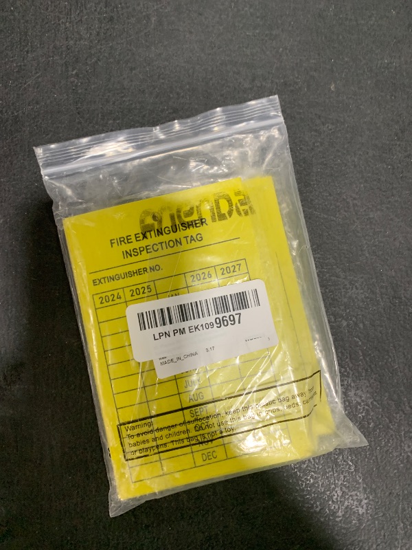 Photo 1 of 50 Pieces Monthly Fire Extinguisher Inspection Tags Record 4-Year Maintenance Tags Fire Extinguisher Recharge and Inspection Record Tag for Indoor Outdoor Fire Extinguishers (Fire Extinguisher)