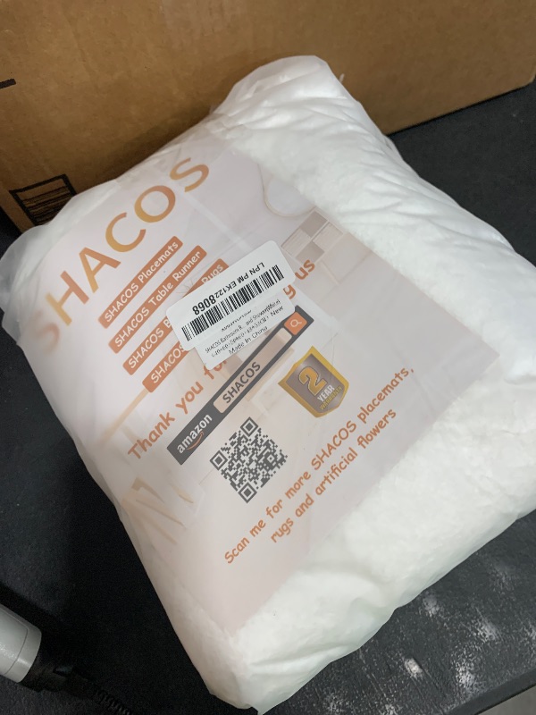 Photo 1 of SHACOS Microfiber Bathroom Rugs Sets 3 Piece with Toilet Lid Cover, Non Slip Absorbent 16"x24" Small Bath Mat Soft Shaggy Bath Carpet U-Shaped Contour Toilet Rug, Machine Washable(White)