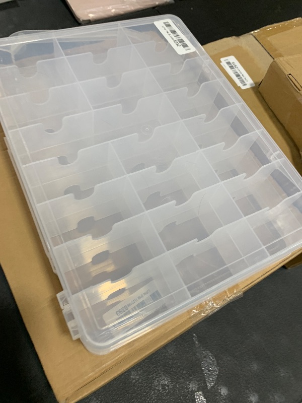 Photo 1 of Adevar Double Sided 1/64 Scale Toy Car Storage Case Compatible with Matchbox Car Hot Wheels Storage Case,46 Slot Transparent Organizer for 48 Toy Cars,Case Only
