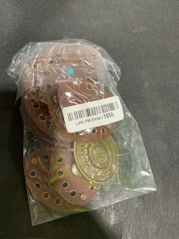 Photo 1 of Mawjom Western-Wide-Disc-Cowboy-Belt for Women - Vintage Oval Cowgirl-Boho-PU-Leather-Belt for Dress Jeans