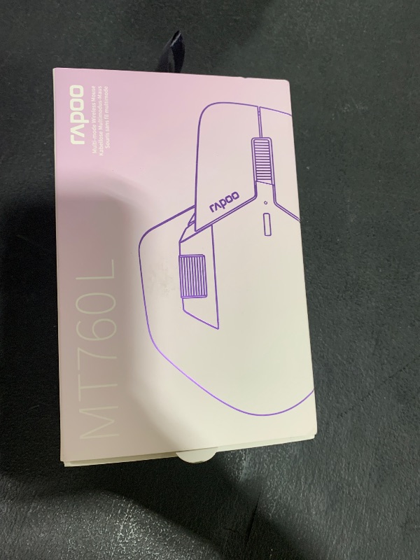 Photo 1 of Rapoo MT760 Multi-Device Wireless Mouse, Bluetooth 5.0 and 2.4G Multi-Mode Connection, Up to 4 Devices, 11 Programmable Buttons, 4K DPI, 90 Days Battery Life, PC, Light Grey