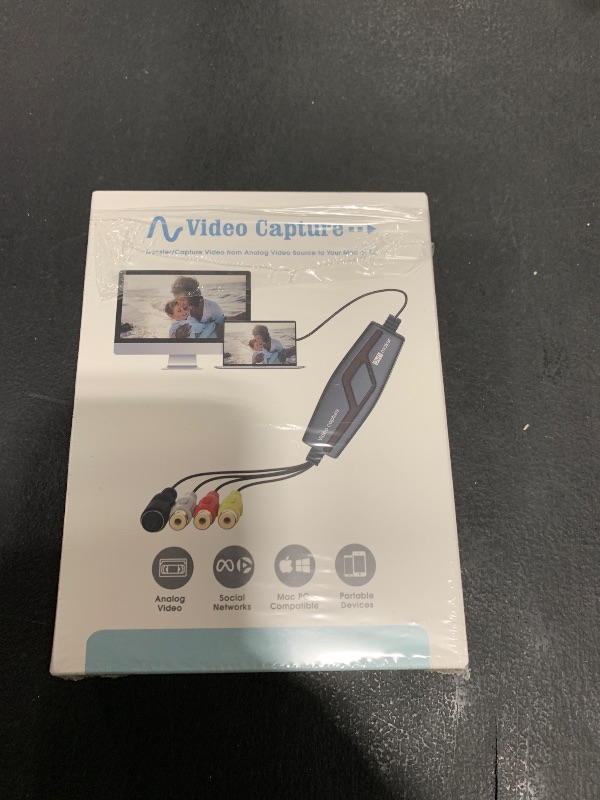 Photo 1 of VHS to Digital Converter,Video Capture Card Device,VHS VCR Hi8 Mini DV to Mac Digital Converter,RCA to USB Video Converter for PC TV Tape Player Camcorder,MAC Windows Vista Compatible