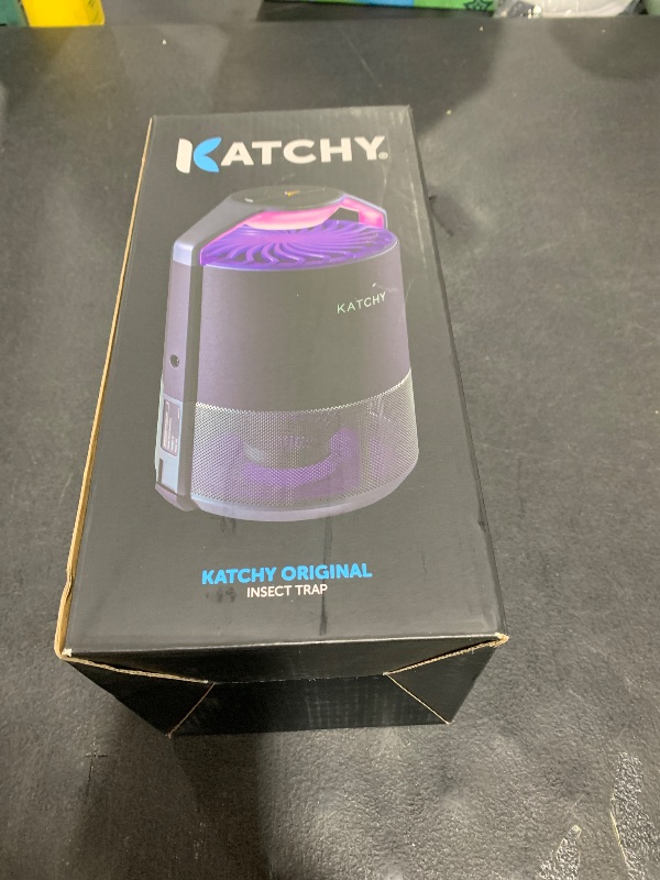 Photo 1 of Katchy Indoor Insect Trap - Catcher & Killer for Mosquitos, Gnats, Moths, Fruit Flies - Non-Zapper Traps for Inside Your Home - Catch Insects Indoors with Suction, Bug Light & Sticky Glue (Black)