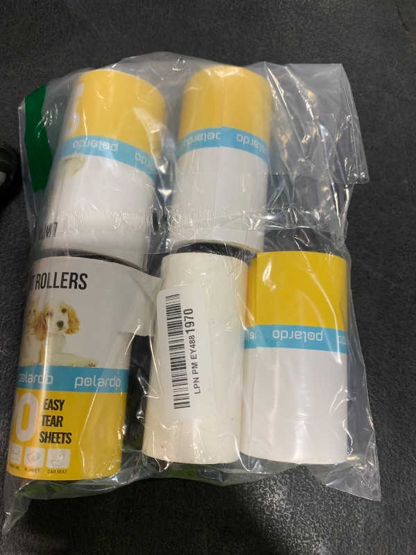 Photo 1 of Lint Rollers for Pet Hair, Sticky, Remover for Couch, Clothes Furniture and Carpet. Dog Hair Remover Cat Hair, Animal Fur, Fuzz. 5 Large Lint Rollers