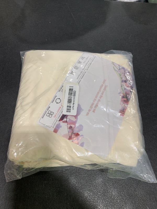 Photo 1 of 10x10ft Wrinkle Free Ivory Backdrop Curtain for Parties Soft Fabric Drapes Wedding Ivory Curtain Backdrop for Birthday Party Decorations Background for Photography 5x10ft,2 Panels