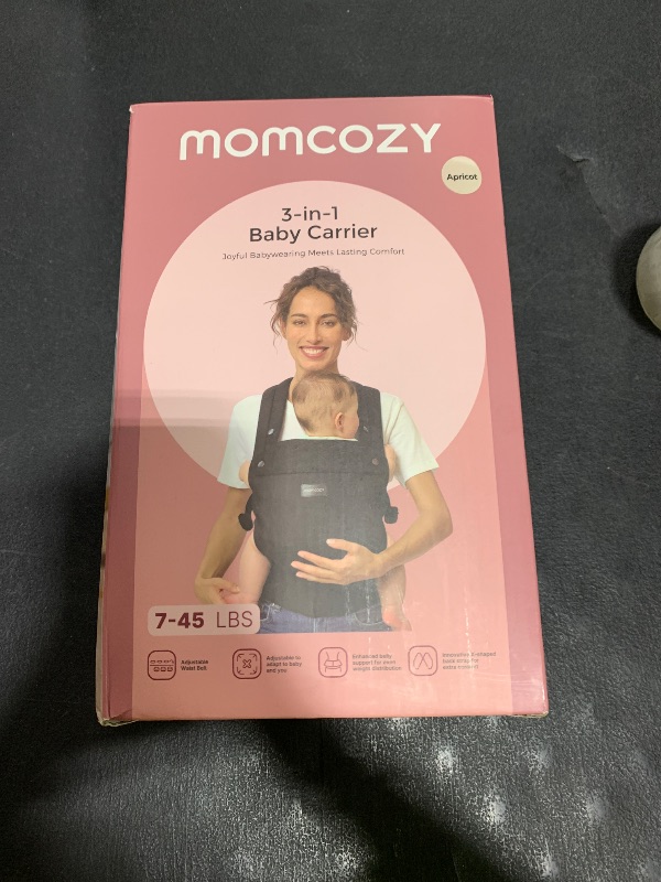Photo 1 of Momcozy Breathable Baby Carrier, Ergonomic and Lightweight Infant Carrier for 7-45lbs with Enhanced Lumbar Support, All Day Comfort for Hands-Free Parenting, Air Mesh-Apricot