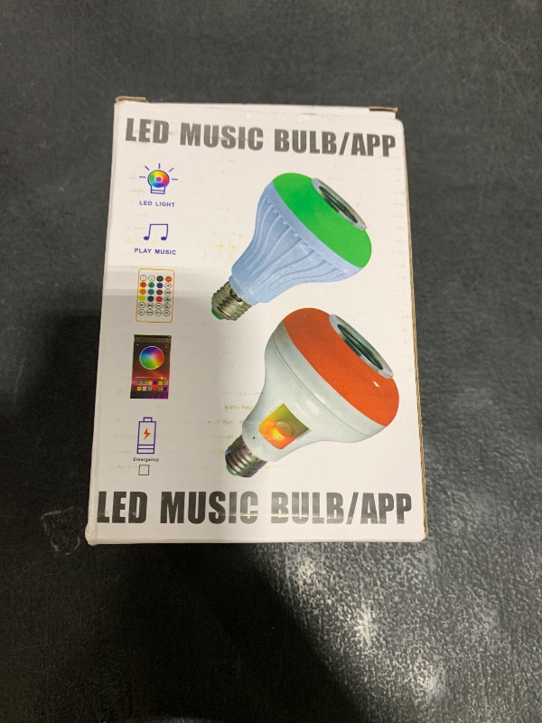 Photo 1 of JETENCN Lighting LED+ Color Changing Speaker LED Light Bulb with Remote Control and APP, Soft White, Comes with B22 Socket