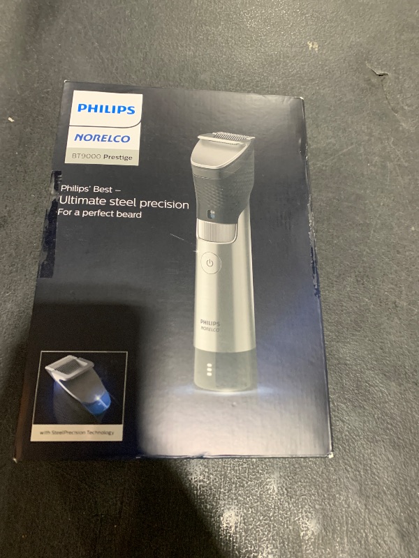 Photo 1 of Norelco Philips Series 9000, Ultimate Precision Beard and Hair Trimmer with Beard Sense Technology for an Even Trim, BT9810/40