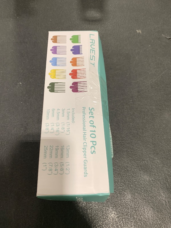 Photo 1 of 10 Professional Hair Clipper Guards Cutting Guides Compatible with Most Wahl Clippers with Organizer, Color Coded Clipper Combs Replacement - 1/16" to 1"