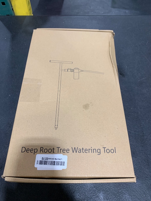 Photo 1 of Stainless Steel Deep Root Tree Watering Tool,Root Feeder with Fertilizer Bottle Watering Wand Irrigation System Watering Stake,for Trees Bushes Shrubs Fruit Trees with Brass Valve T-Handle