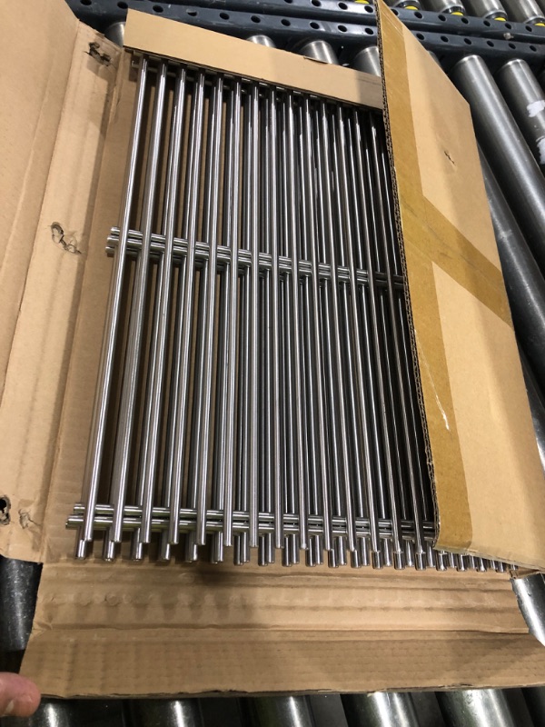 Photo 1 of Kalomo Grill Grates Parts for Weber Genesis Grill 66803, 66096, Weber Genesis II E-610, Genesis II LX E-640 S-640, CSE-315, CSS-315, 18”Stainless Steel Grids BBQ Gas Grill Replacement Parts