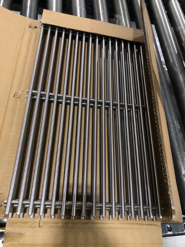Photo 1 of Cozilar Grill Grates Parts for Weber Genesis Grill 66089, 66097, Weber Genesis II E-410, S-410, E/S-415, E/S-435, LX E/S-440, 18” Stainless Steel Grids BBQ Gas Grill Replacement Parts