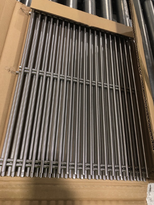 Photo 1 of Kalomo Grill Grates Parts for Weber Genesis Grill 66803, 66096, Weber Genesis II E-610, Genesis II LX E-640 S-640, CSE-315, CSS-315, 18”Stainless Steel Grids BBQ Gas Grill Replacement Parts