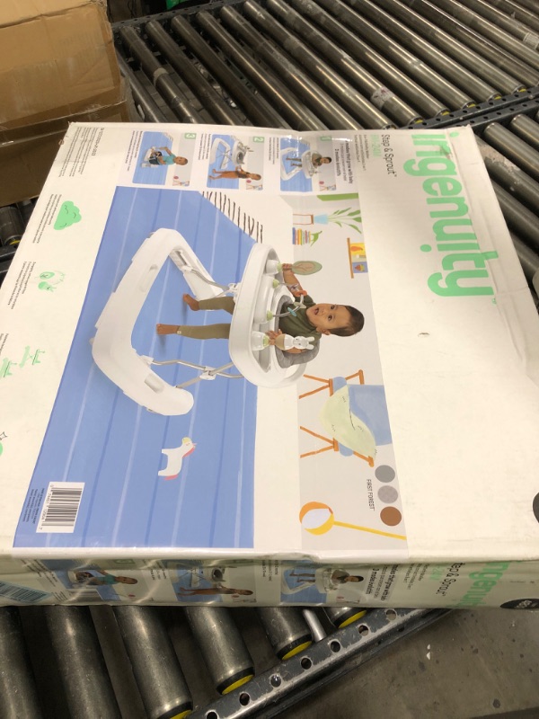 Photo 1 of Ingenuity Step & Sprout 3-in-1 Foldable Baby Activity Walker with Removable Toys Ages 6 Months +, First Forest