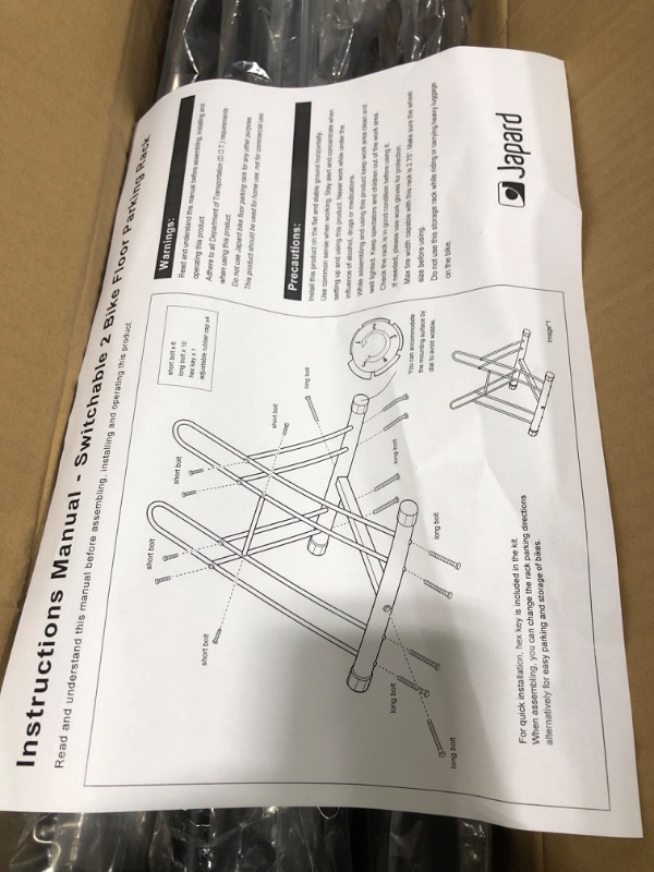 Photo 1 of X004OSTESWITCHABLE 2 BIKE FLOOR PARKING RACK1