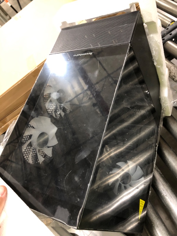 Photo 1 of  Sevenhero EMBL Micro ATX PC Case with 3 ARGB Fans, Compact Gaming Computer Case with Tempered Glass for Panoramic View, Supports 280mm AIO Cooler and 330mm GPU, Mini Tower for mATX ITX, USB 3.0, Black 